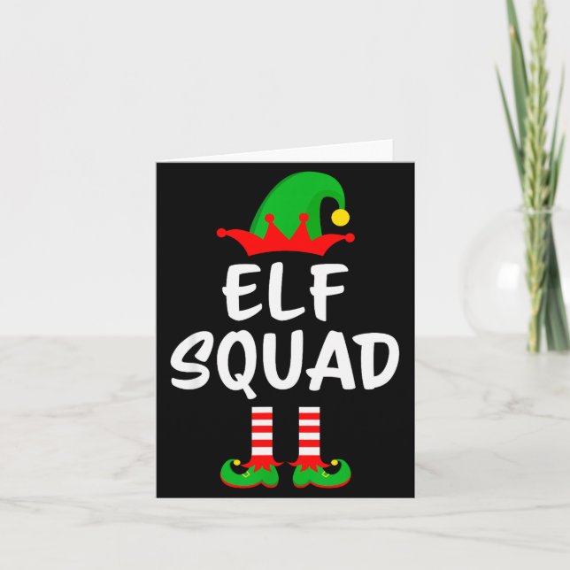 Carte Elf Squad Matching Family Christmas  (Devant)