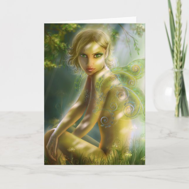 Carte elfe dans le bois (Devant)