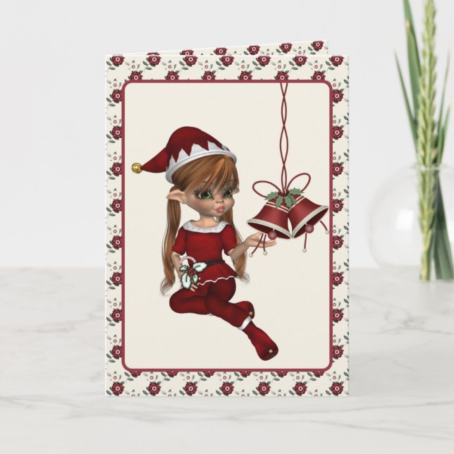 Carte Elfe de Noël (Devant)