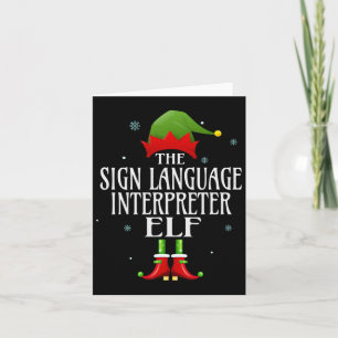 Carte Elfe interprète en langue des signes correspondant
