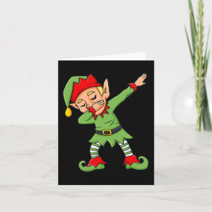 Carte Elfe qui fait dab Fun Noël Garçons Filles Enfants