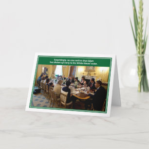Carte Elijah White House Passover Seder Card