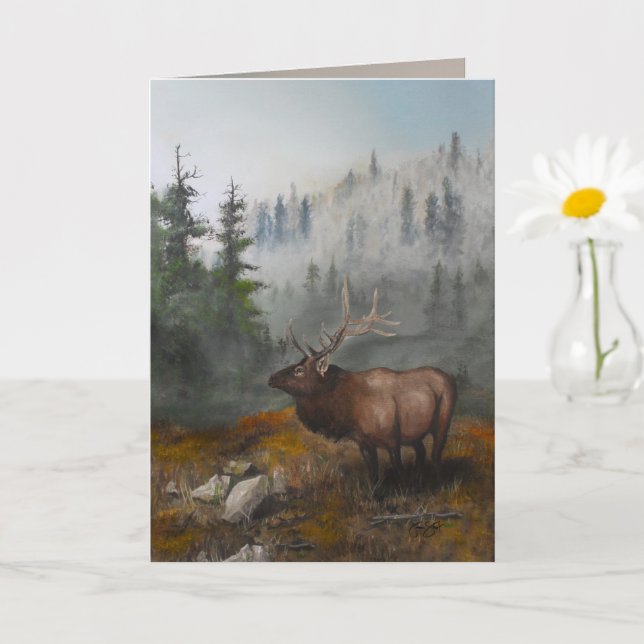 Carte "Elk Art" de Jason Street 5" x 7" (Petite plante)