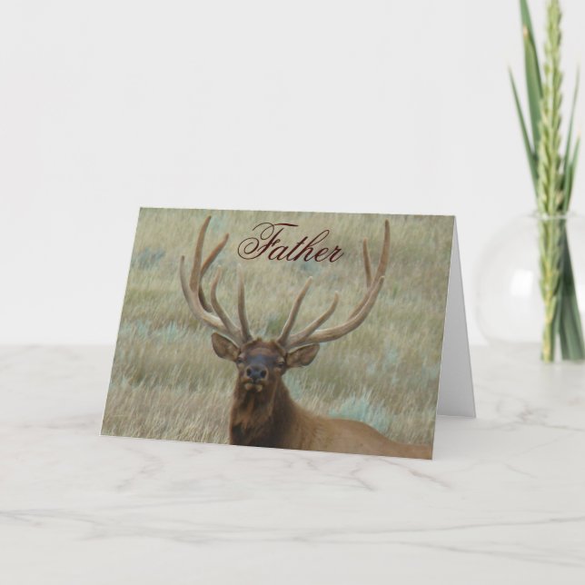Carte Elk de taureau E10 en Tête de velours (Devant)