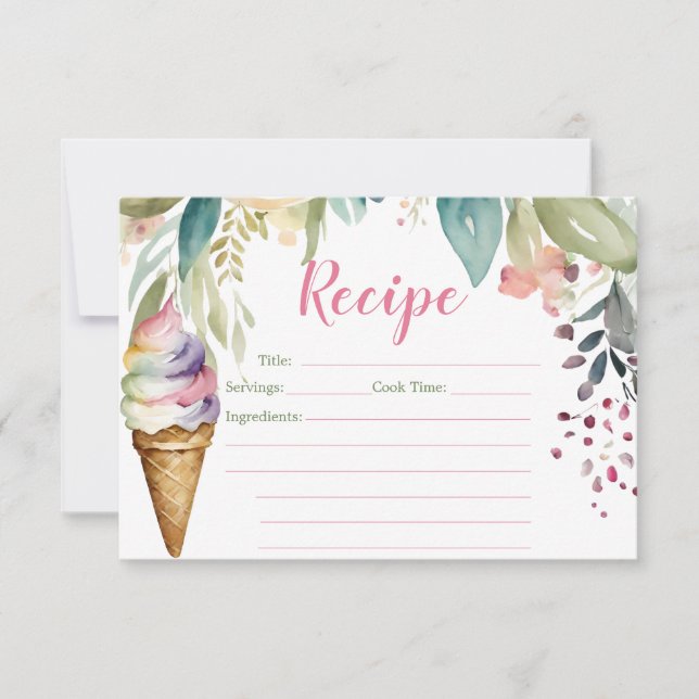 Carte Elle a été récupérée Fête des mariées Recette Cart (Devant)
