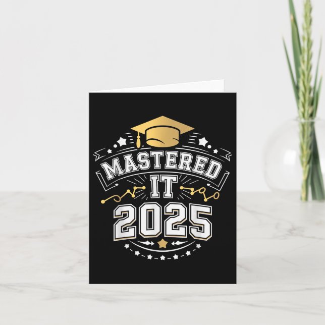 Carte Elle A Maîtrisé Il 2025 Masters Diplôme Gif (Devant)