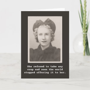 Carte Elle a refusé de prendre n'importe quelle merde Ph