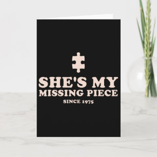 Carte Elle est ma pièce manquante Funny Couple Valentine