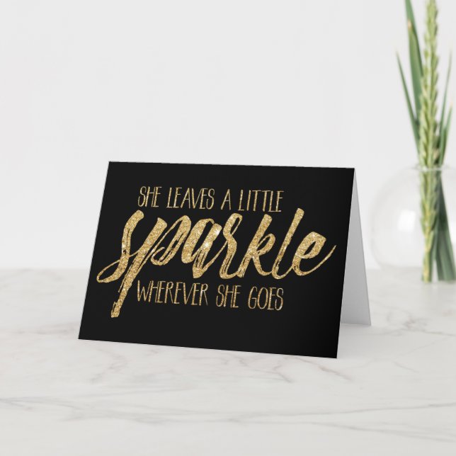 Carte Elle laisse une peu d'étincelle (Devant)