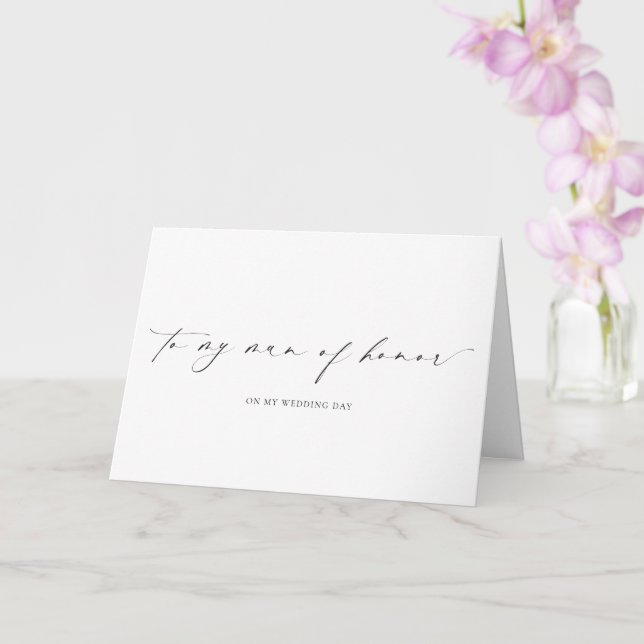 Carte Ellesmere À Mon Homme D'Honneur Le Jour Du Mariage (Orchidée)