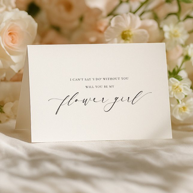 Carte Ellesmere Flower Girl Proposal Folded Card (Créateur téléchargé)