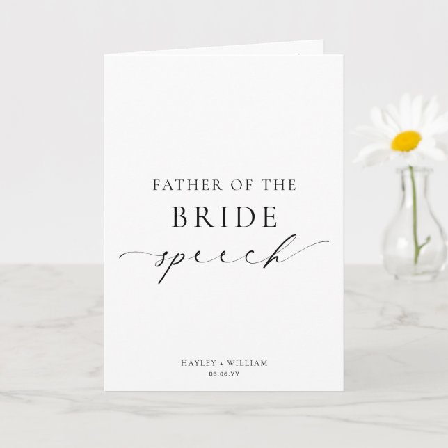 Carte Ellesmere Père De La Femme Mariage Discours (Petite plante)