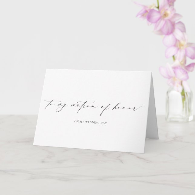 Carte Ellesmere Pour Ma Demoiselle D'Honneur Jour De Mar (Orchidée)