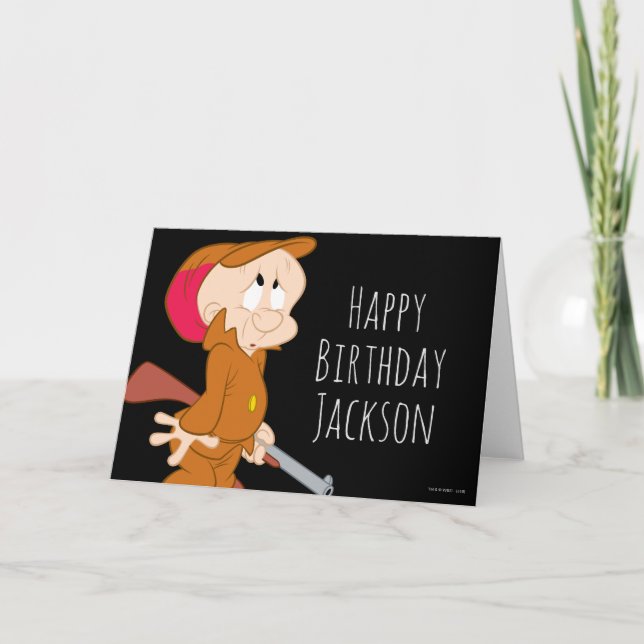 Carte ELMER FUDD™ | Pose effrayée (Devant)