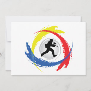 Carte Emblème de paintball Tricolor