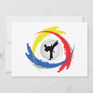 Carte Emblème Karate Tricolor