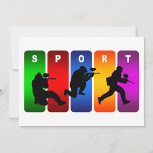 Carte Emblème Multicolor Paintball