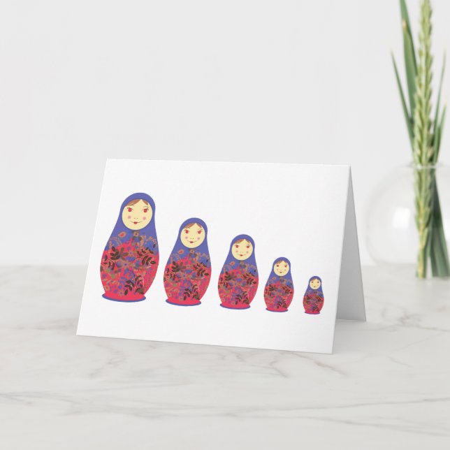 Carte Emboîtement russe/Babushka de ~ de poupée de (Devant)