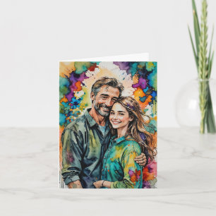 Carte Embrace colorée - Un hommage à la Fête des pères