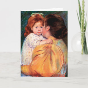 Carte Embrasse maternelle   Mary Cassatt Card