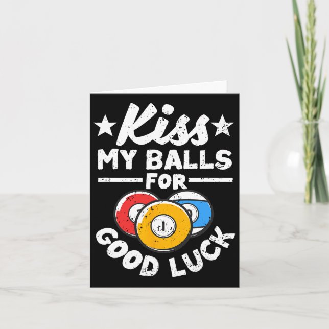 Carte Embrasse Mon Pour Bonne Chance Drôle Lecteur Billa (Devant)