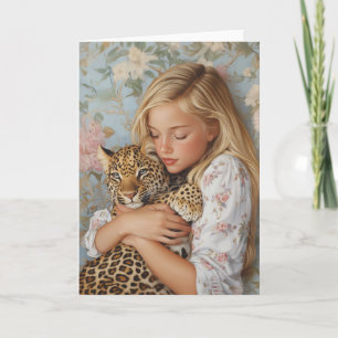 Carte Embrasser avec Leopard