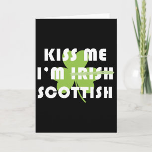 Carte Embrassez-Moi Je Suis Écossais Pas Irlandais Drôle