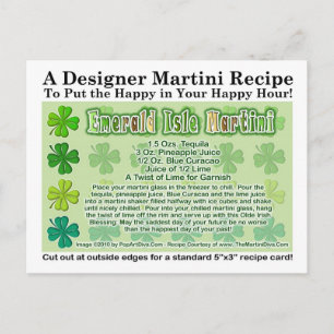 Carte Emeral Isle St. Patrick's Day Martini Recett