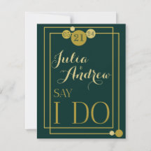 Emerald and Gold Art Deco Wedding Enregistrer la d