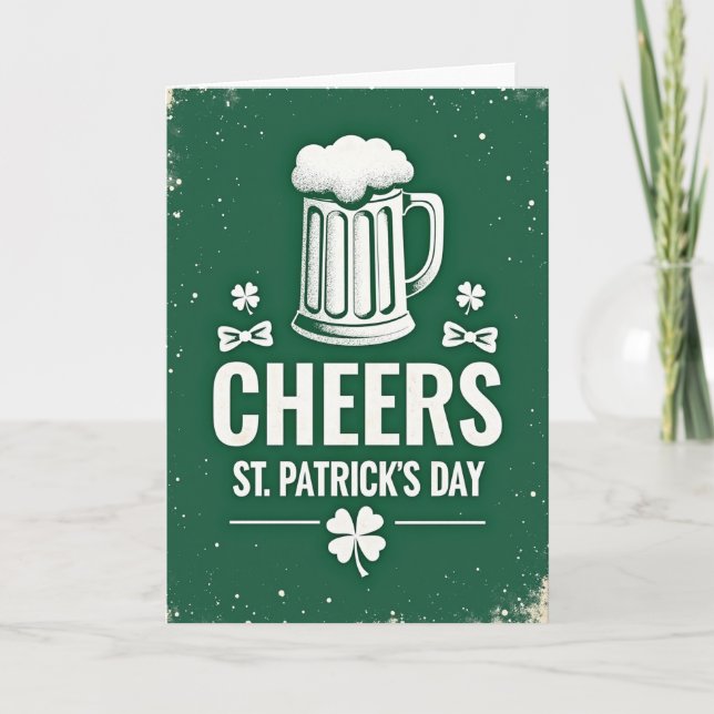 Carte Emerald Beer Cheers Pattern Card (Devant)