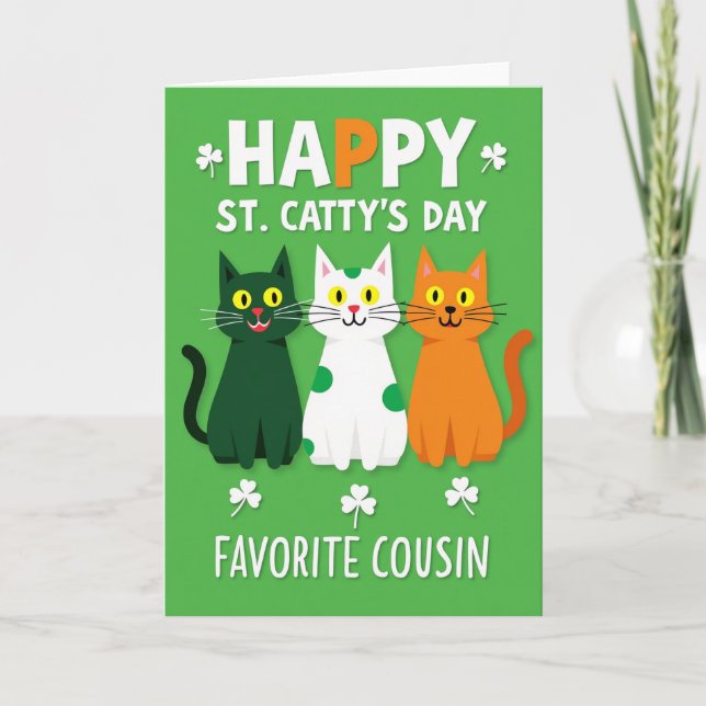 Carte Emerald Cats St Cattys Day Card (Devant)