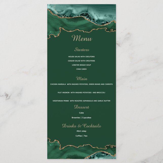 Carte Emerald Green et Gold (Devant)
