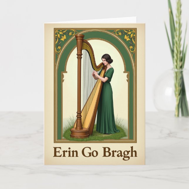 Carte Emerald Harp Irish Pride Card (Devant)