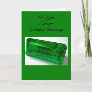 Carte Emerald Personnalisé 55e anniversaire de Mariage
