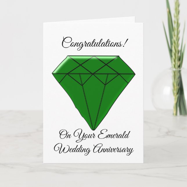 Carte Emerald Personnalisée 55e anniversaire de Ma (Devant)