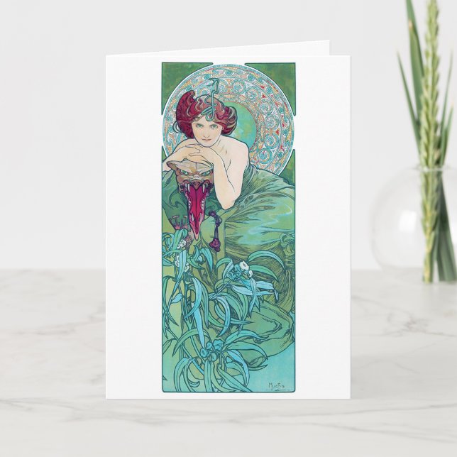 Carte Emeraude (Quatre Bijoux), Alphonse Mucha (Devant)