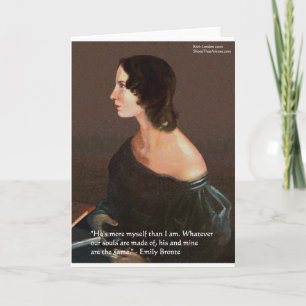 Carte Emily Bronte "Les âmes pareilles" Citation d'amour