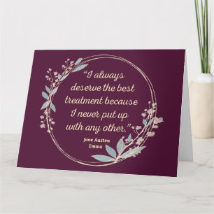 Carte Emma By Jane Austen Citation II - Style mignon