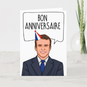 Carte EMMANEUL MACRON: Bon Anniversaire
