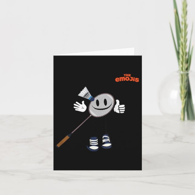 Carte Emoji Badminton Sports Thumup (Devant)