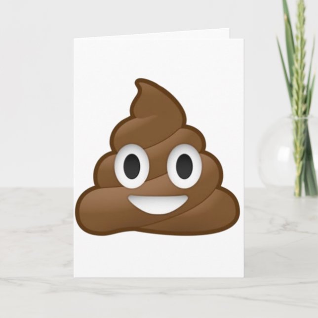Carte Emoji Poop Souriant (Devant)