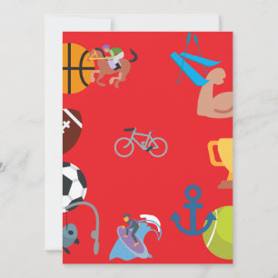 Carte émoticône sportive