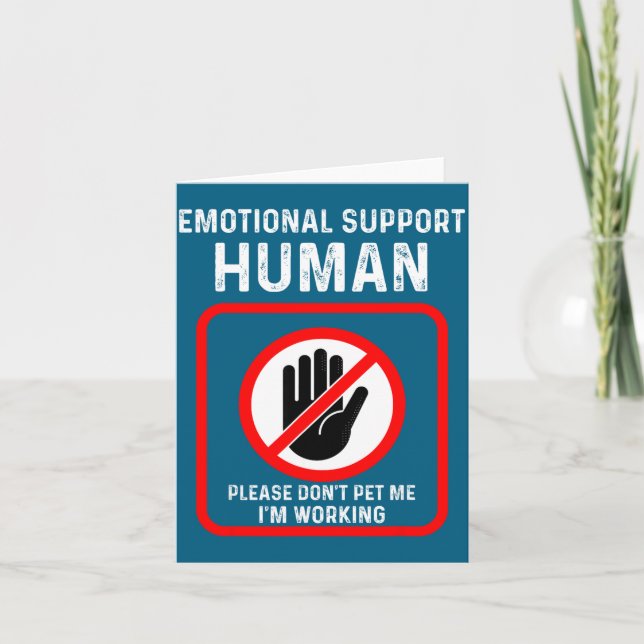 Carte Emotional Support Human Halloween Costume Hallowee (Devant)