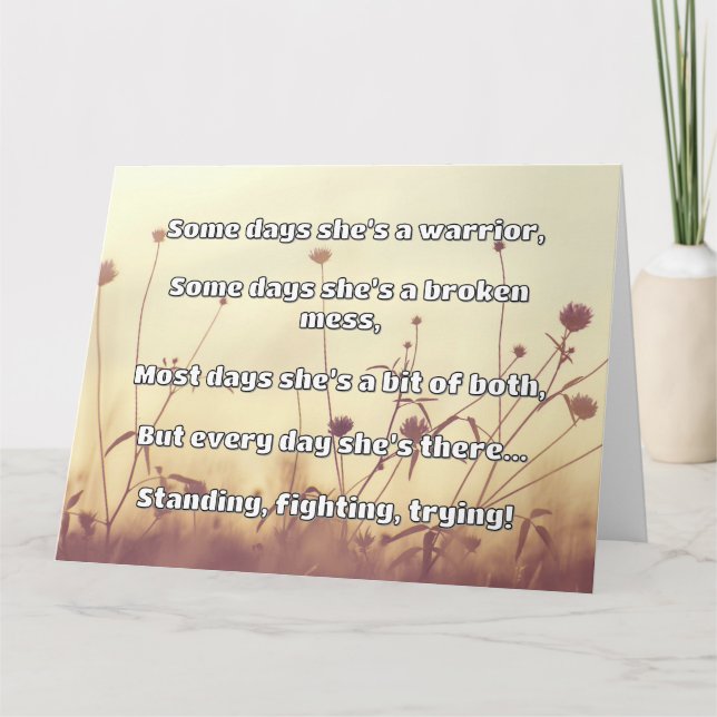 Carte Empath Strength Positive Citation Encouragement (Devant)