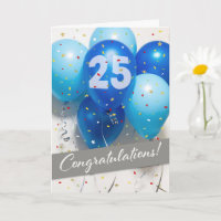 Employé 25e anniversaire Ballons bleus