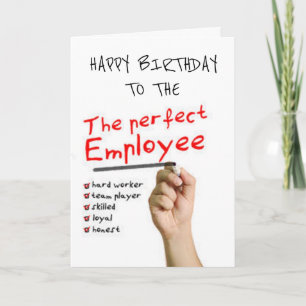 CARTE **EMPLOYÉ HILARIEUX** DE L'ANNIVERSAIRE DE LA BOSS