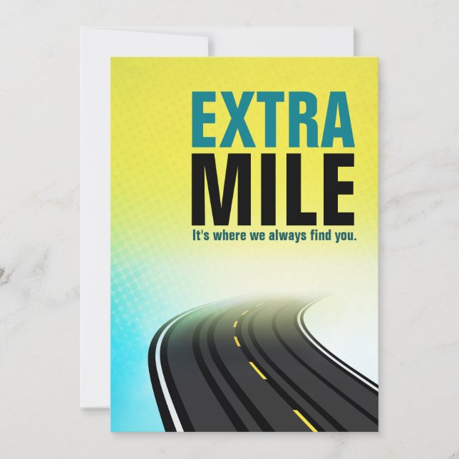 Carte Employé Merci, Extra Mile, Où nous vous trouvons (Devant)