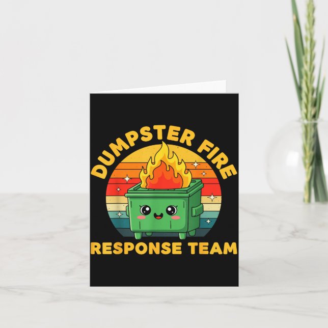 Carte Employee Dumpster Fire Resnse Team Ugly Christmas  (Devant)
