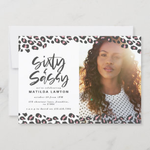 Carte Empreinte de léopard soixante et sassy 60e anniver