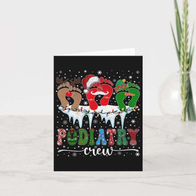Carte Empreinte de Noël Docteur Podiatriste Podiatrie Cr (Devant)